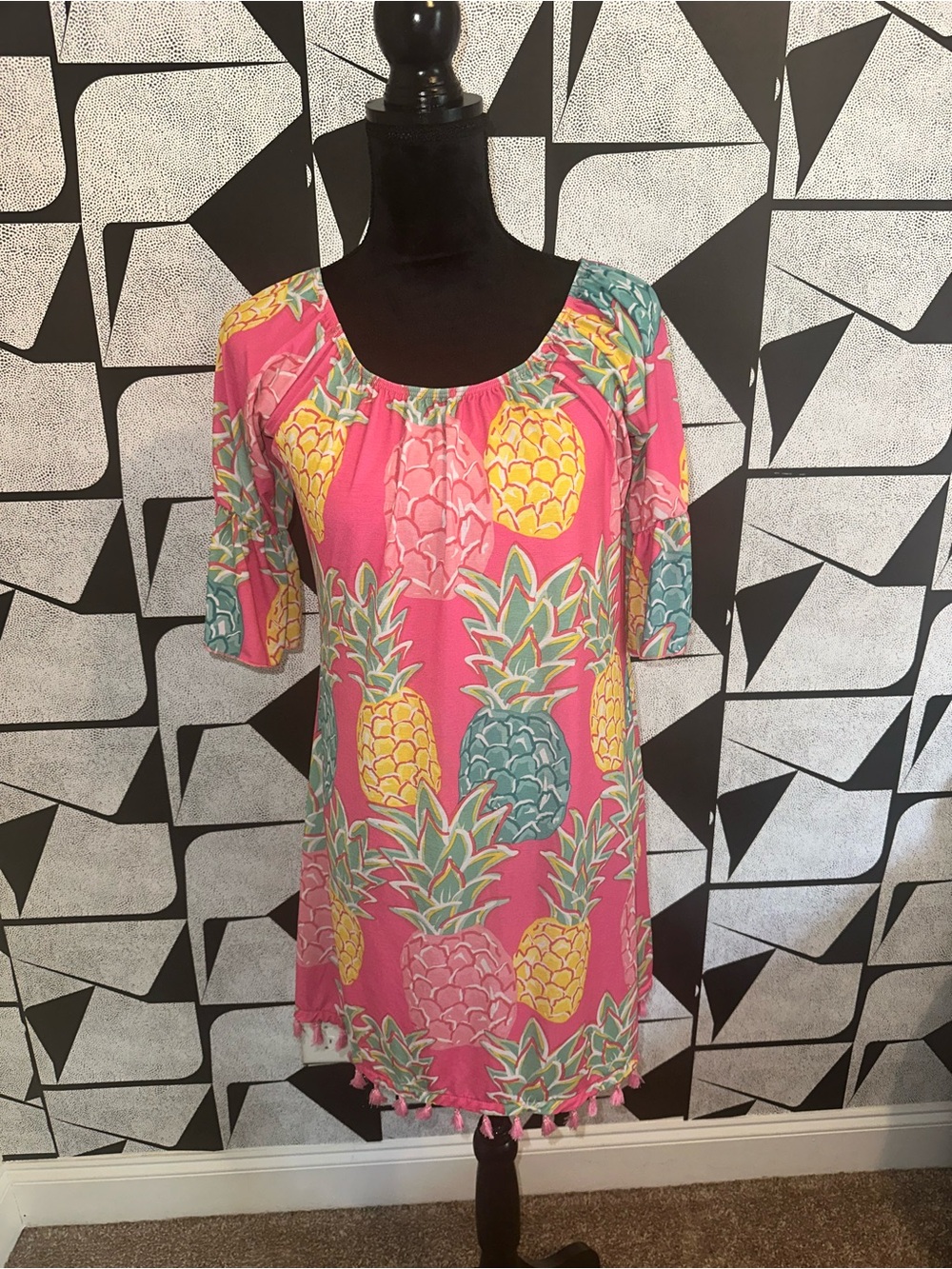 Simply Southern Pink Pineapple Print Tunic